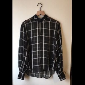 Long sleeve sheer top